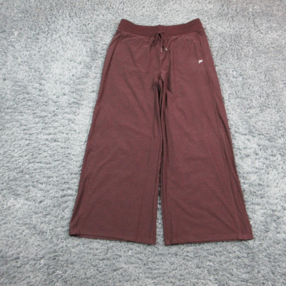 Fabletics Pants Womens XL Purple Wide Leg Drawstring Pockets Yoga 33x28.5* NWT